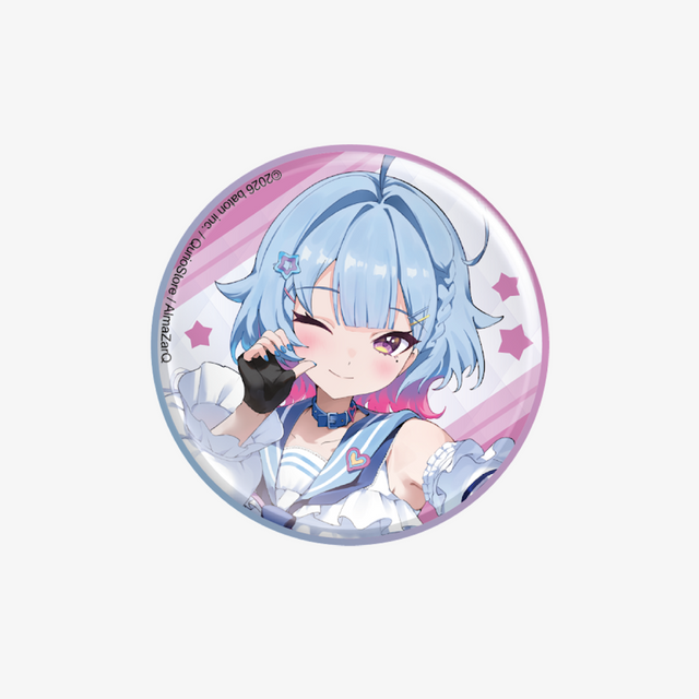 【(Re)Starter Goods】夢川夢 缶バッジ ブルー 缶バッジ V Tuber アルマザーク あるまざーく グッズ - QurioStore AlmaZarQ