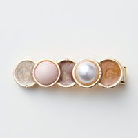 "Cycloid" ヘアクリップ ピンク ブラウン 数学 物理 サイクロイド曲線 ヘアアクセサリー バレッタ かわいい おしゃれ おすすめ 仕事 アレンジ - QurioStore QurioS