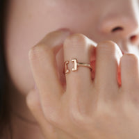 "Polymer" リング ピンクゴールド 化学 ポリマー 構造 記号 指輪 フリーサイズ - QurioStore QurioS