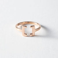 "Polymer" リング ピンクゴールド 化学 ポリマー 構造 記号 指輪 フリーサイズ - QurioStore QurioS