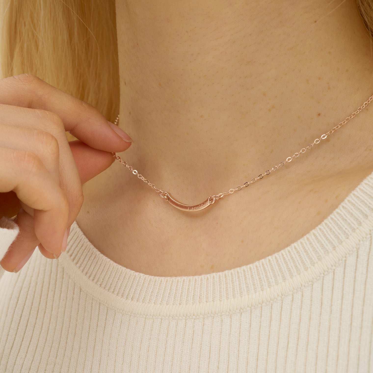 "Catenary" ネックレス ピンクゴールド 数学 カテナリー曲線 数式 - QurioStore QurioS