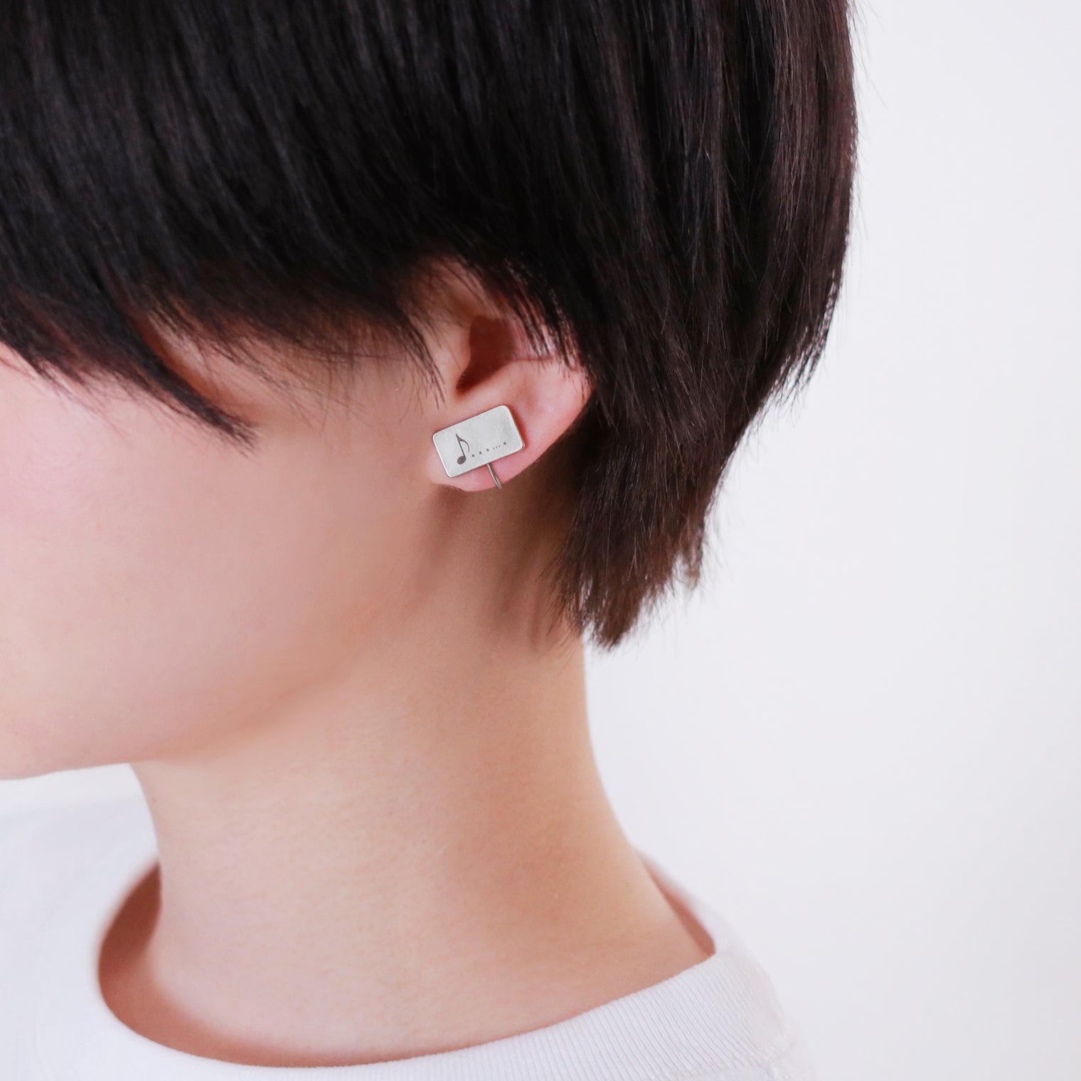 "無限付点" 音符イヤリング シルバー 音楽 数学 イヤリング 付点 四分音符 八分音符 レディース メンズ 人気 おしゃれ 20代 30代 - QurioStore QurioS