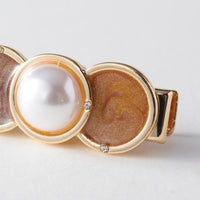 "Cycloid" ヘアクリップ ピンク ブラウン 数学 物理 サイクロイド曲線 ヘアアクセサリー バレッタ かわいい おしゃれ おすすめ 仕事 アレンジ - QurioStore QurioS