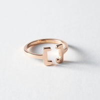 "Polymer" リング ピンクゴールド 化学 ポリマー 構造 記号 指輪 フリーサイズ - QurioStore QurioS