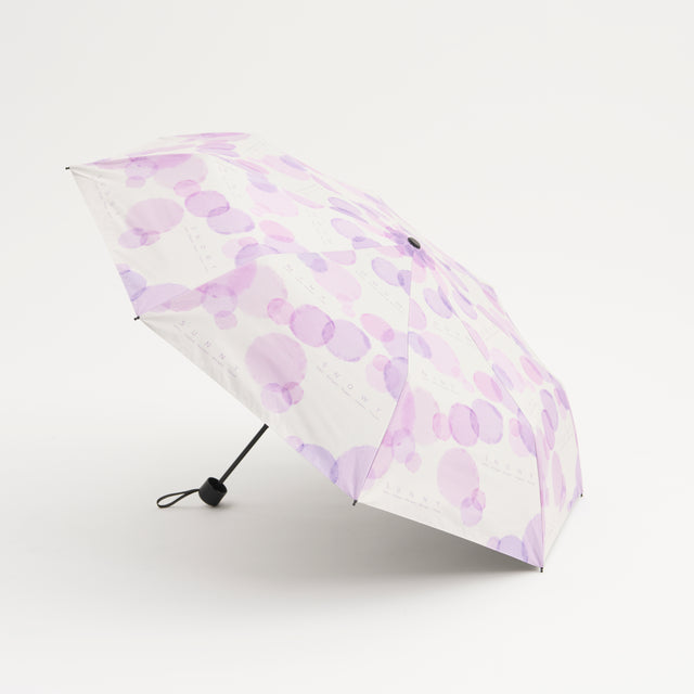 "元素" 折り畳み傘（UVカット・晴雨兼用） 水彩 ピンク 化学 英単語 天気 日傘 - QurioStore QurioS