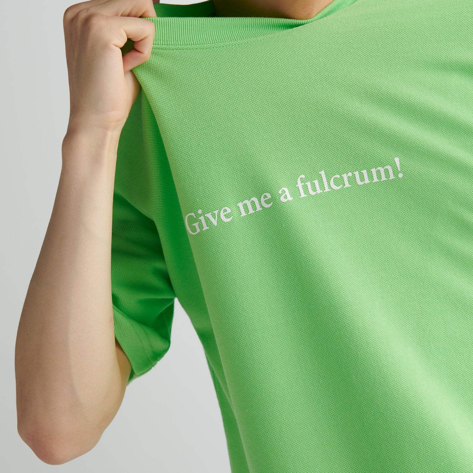 "支点をよこせ！" ドライ素材Tシャツ