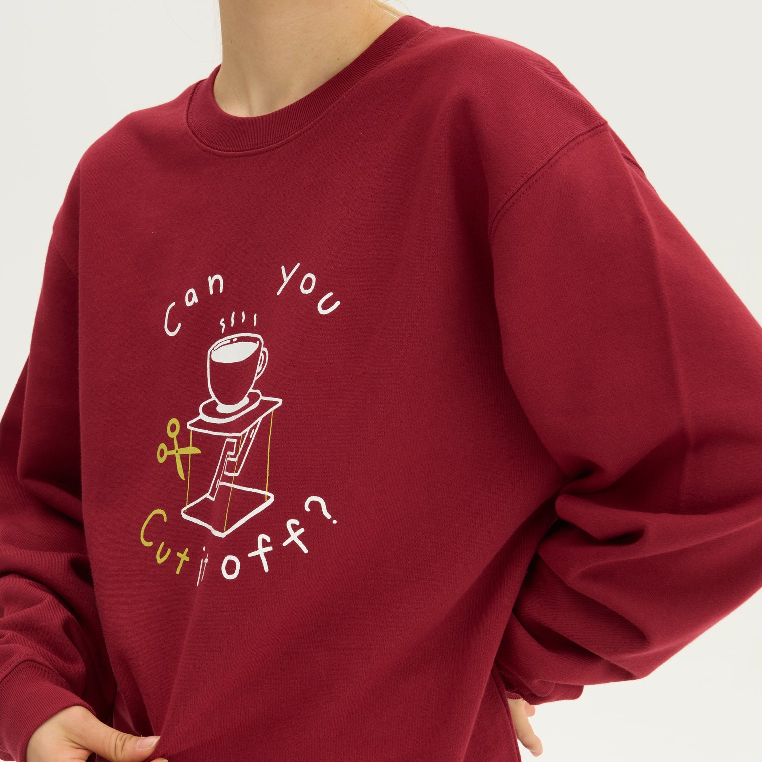 "テンセグリティ" スウェット バーガンディ アイボリー ネイビー 物理 力学 構造 トレーナー コーヒーカップ レディース メンズ 人気 おしゃれ かわいい おすすめ 秋 冬 - QurioStore QurioS