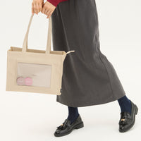 "ジョハリの窓Ⅰ" バッグ ブラウン アイボリー 心理学 痛バッグ トートバッグ メンズ レディース 制服 通勤 オフィス おしゃれ - QurioStore QurioS