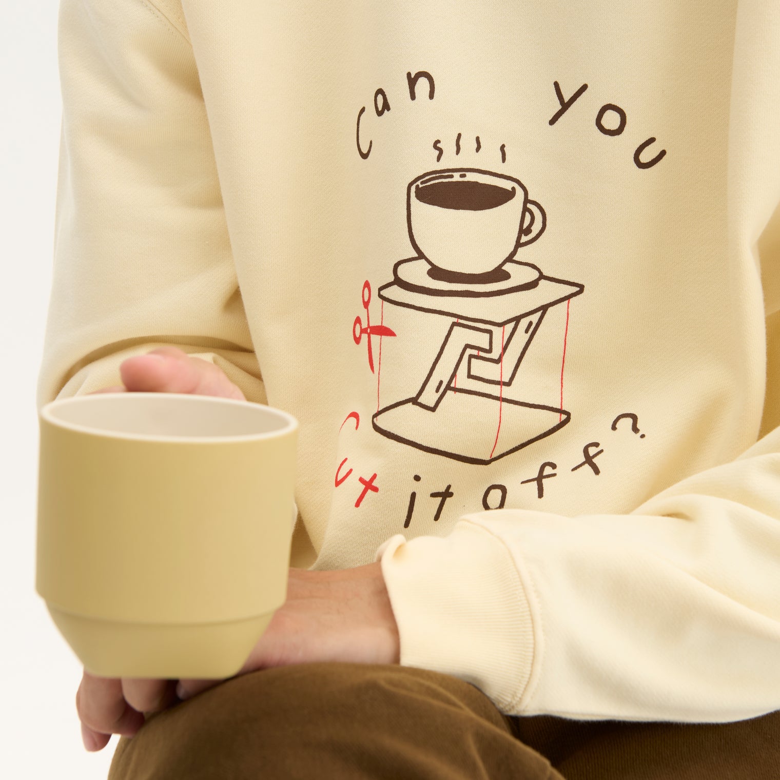 "テンセグリティ" スウェット バーガンディ アイボリー ネイビー 物理 力学 構造 トレーナー コーヒーカップ レディース メンズ 人気 おしゃれ かわいい おすすめ 秋 冬 - QurioStore QurioS