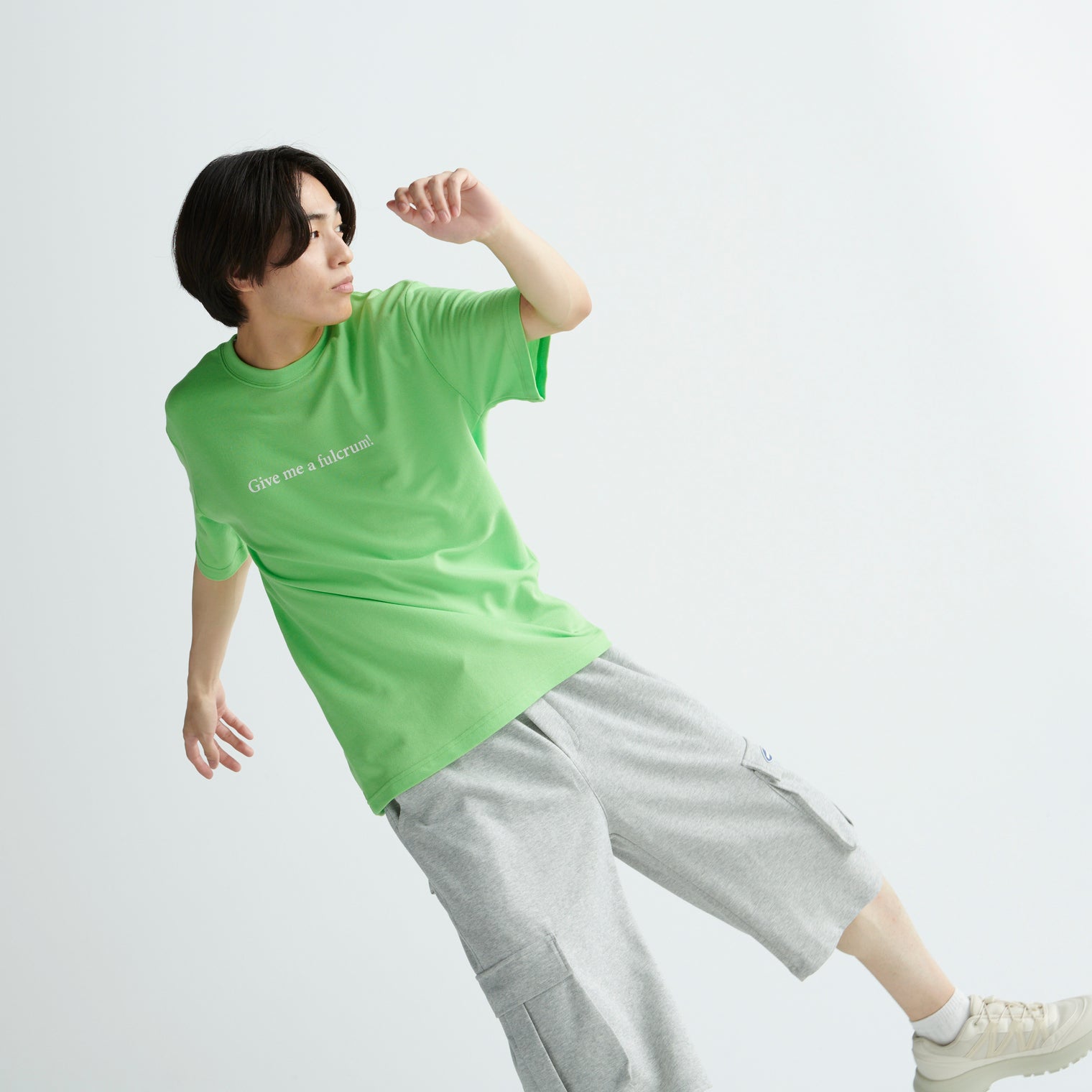 "支点をよこせ！" ドライ素材Tシャツ