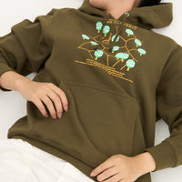 "ボロノイ図" パーカー オリーブ インディゴ 地図 網目 キリン レディース メンズ 人気 おしゃれ かわいい おすすめ 秋 冬 - QurioStore QurioS