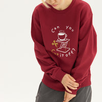 "テンセグリティ" スウェット バーガンディ アイボリー ネイビー 物理 力学 構造 トレーナー コーヒーカップ レディース メンズ 人気 おしゃれ かわいい おすすめ 秋 冬 - QurioStore QurioS