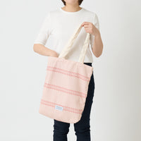 "ミュラー゠リヤー" トートバッグ レッド アイボリー 社会学 心理学 錯視 矢羽 折り畳み エコバッグ - QurioStore QurioS