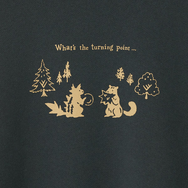 "ギザギザのくるみを食べるリス" 構文木スウェット （企画：東言） バーガンディ レッド グリーン ダークグレー 言語学 構文解析 QuizKnock クイズノック 秋冬 レディース メンズ 人気 おしゃれ 20代 30代 - QurioStore QurioS