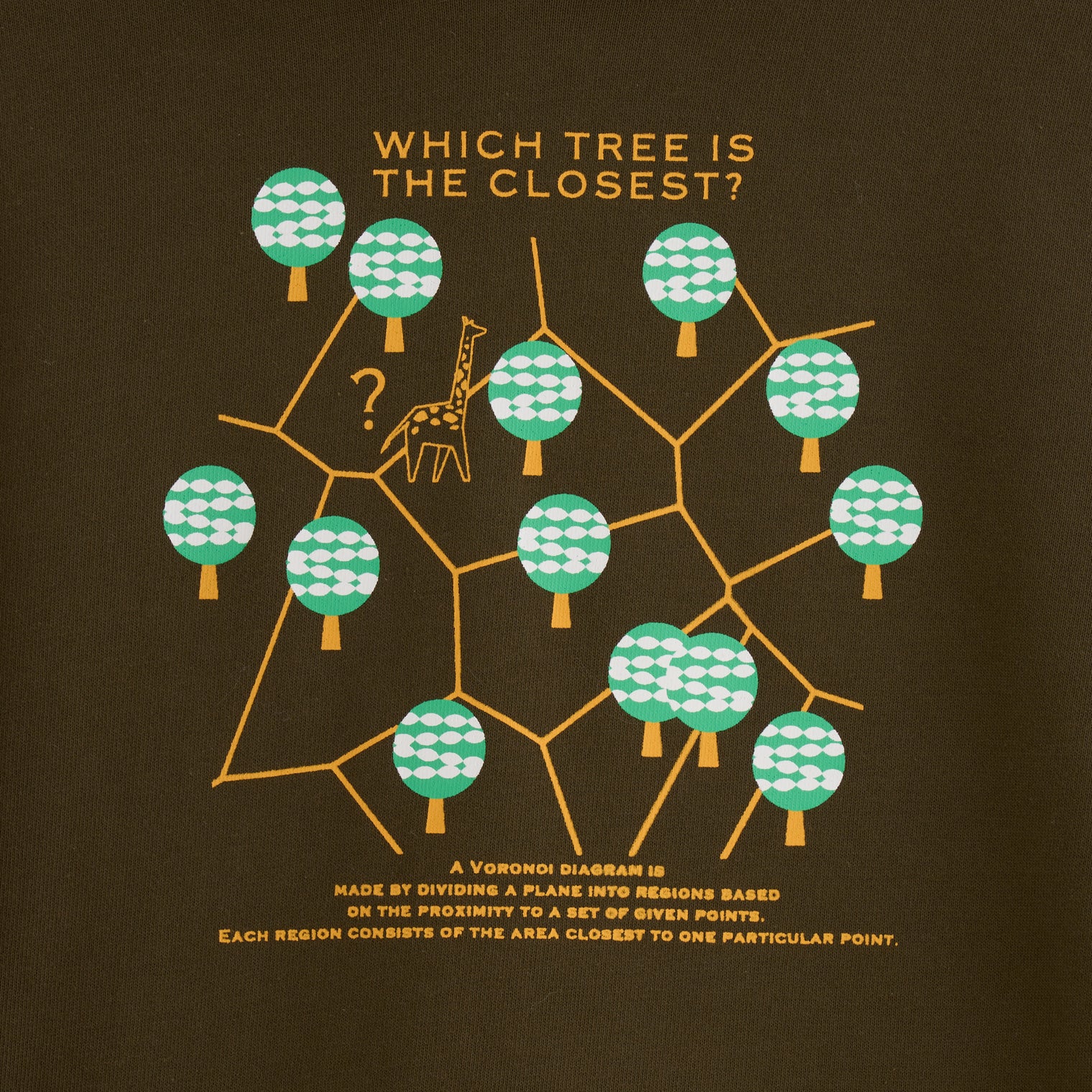 "ボロノイ図" パーカー オリーブ インディゴ 地図 網目 キリン レディース メンズ 人気 おしゃれ かわいい おすすめ 秋 冬 - QurioStore QurioS