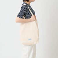 "ミュラー゠リヤー" トートバッグ オレンジ アイボリー 社会学 心理学 錯視 矢羽 折り畳み エコバッグ - QurioStore QurioS