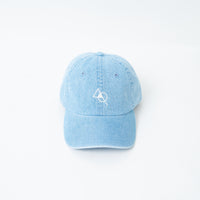 "cap"キャップ デニム ブルー 数学 積集合 帽子 刺繍 - QurioStore QurioS