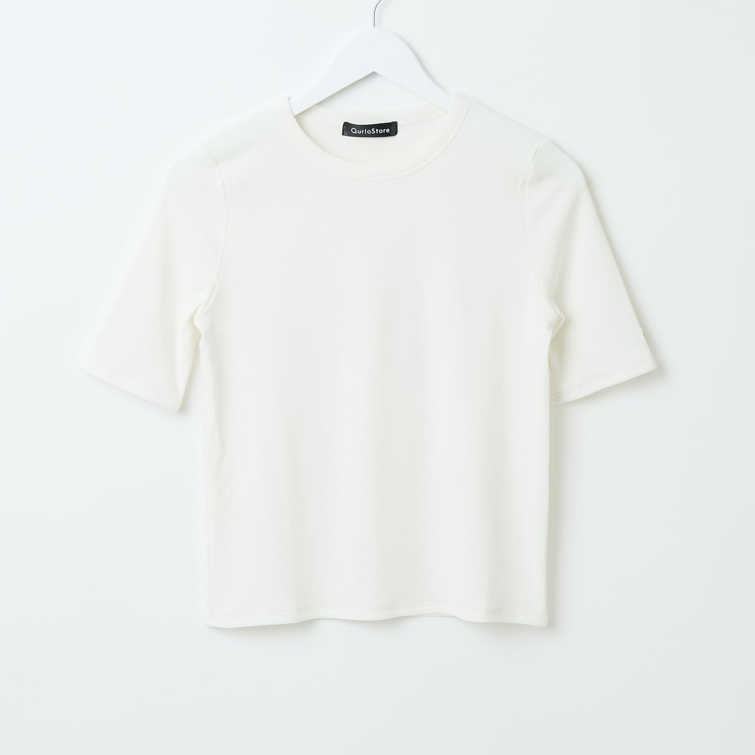 "点P" リブトップス アイボリー ホワイト 数学 問題 半袖 - QurioStore QurioS