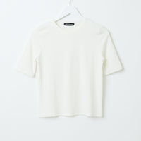 "点P" リブトップス アイボリー ホワイト 数学 問題 半袖 - QurioStore QurioS