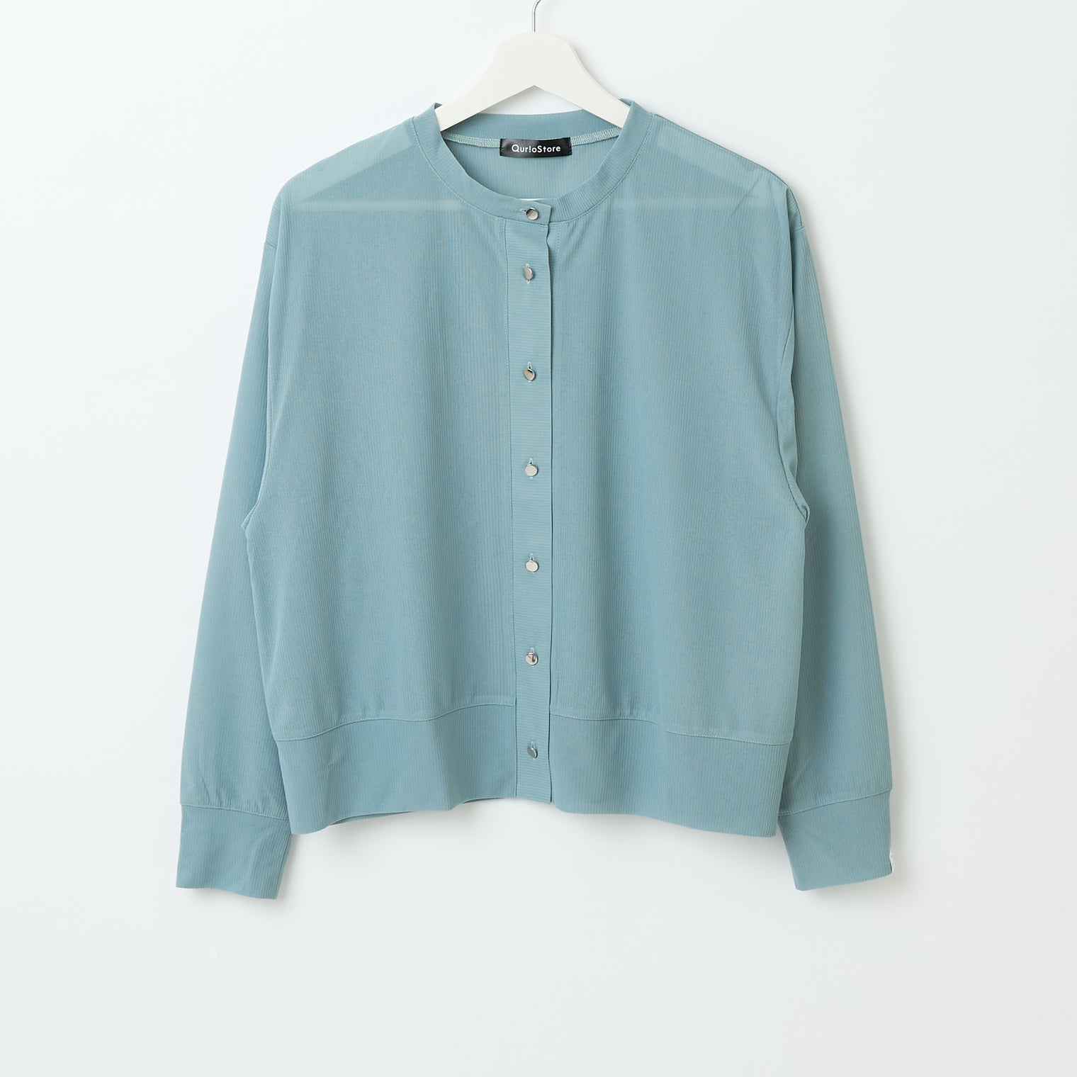 "点P" シアーカーディガン ライトブルー 数学 問題 冷房 寒暖差 羽織りもの きれいめ 春夏 - QurioStore QurioS