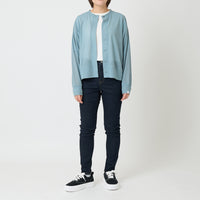 "点P" シアーカーディガン ライトブルー 数学 問題 冷房 寒暖差 羽織りもの きれいめ 春夏 - QurioStore QurioS