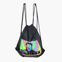 アートゥーン！ナップサック ブラック 芸術 バックパック ラーメン 星 artoone グッズ - QurioStore アートゥーン！