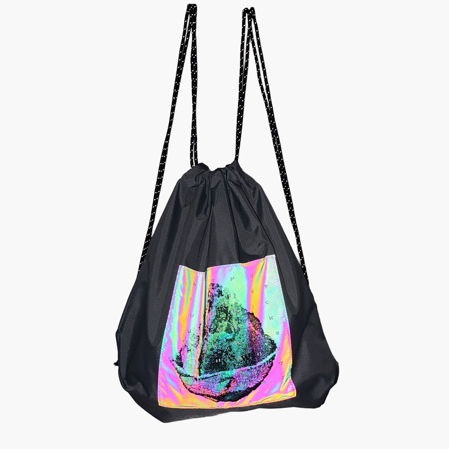 アートゥーン！ナップサック ブラック 芸術 バックパック ラーメン 星 artoone グッズ - QurioStore アートゥーン！