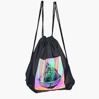 アートゥーン！ナップサック ブラック 芸術 バックパック ラーメン 星 artoone グッズ - QurioStore アートゥーン！