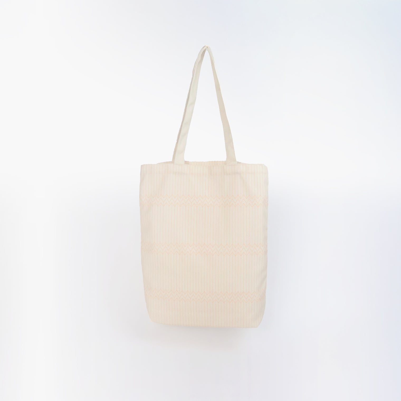 "ミュラー゠リヤー" トートバッグ オレンジ アイボリー 社会学 心理学 錯視 矢羽 折り畳み エコバッグ - QurioStore QurioS