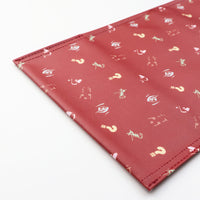 "読むもの" ブックカバー グリーン レッド 文学 小説 文庫本 PVC加工 汚れにくい おしゃれ 布 - QurioStore QurioS