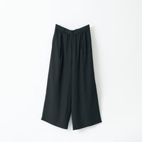 "QurioS" パンツ（2025） ブラック 刺繍 軽い ウエストゴム ベルトループ - QurioStore QurioS