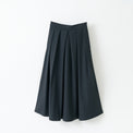 "QurioS" Aラインスカート ネイビー ブラック 刺繍 軽い ウエストゴム - QurioStore QurioS