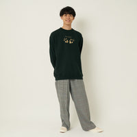 "ギザギザのくるみを食べるリス" 構文木スウェット （企画：東言） バーガンディ レッド グリーン ダークグレー 言語学 構文解析 QuizKnock クイズノック 秋冬 レディース メンズ 人気 おしゃれ 20代 30代 - QurioStore QurioS