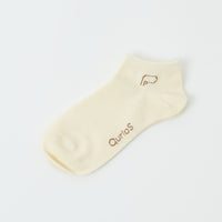 "点P" 靴下 アイボリー ホワイト 数学 問題 スニーカーソックス くるぶし アンクル - QurioStore QurioS