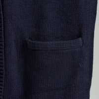 "Q.K." カーディガン アイボリー グレー ネイビー ブラック 刺繍 シンプル ポケット 秋冬 メンズ レディース 制服 通勤 オフィス - QurioStore QurioS