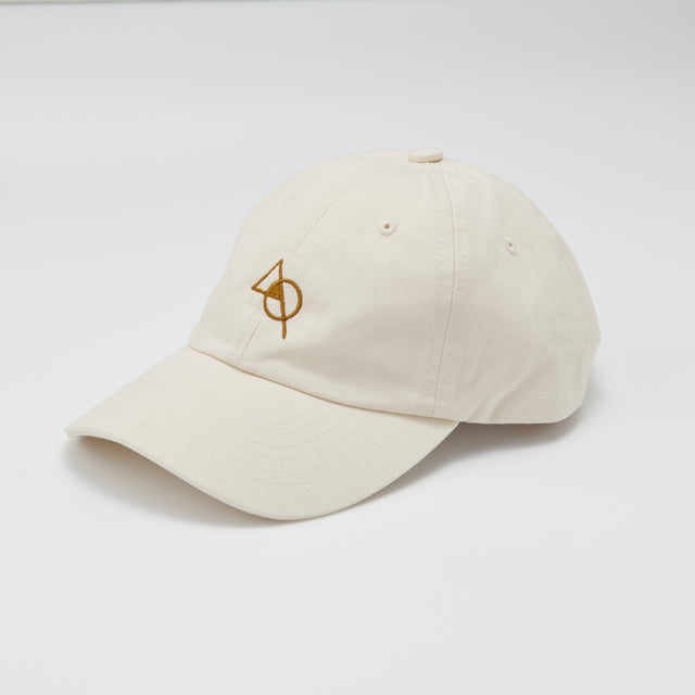 "cap"キャップ アイボリー ホワイト 数学 積集合 帽子 刺繍 - QurioStore QurioS