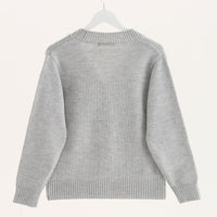 "Q.K." カーディガン アイボリー グレー ネイビー ブラック 刺繍 シンプル ポケット 秋冬 メンズ レディース 制服 通勤 オフィス - QurioStore QurioS