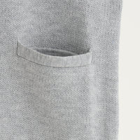 "Q.K." カーディガン アイボリー グレー ネイビー ブラック 刺繍 シンプル ポケット 秋冬 メンズ レディース 制服 通勤 オフィス - QurioStore QurioS