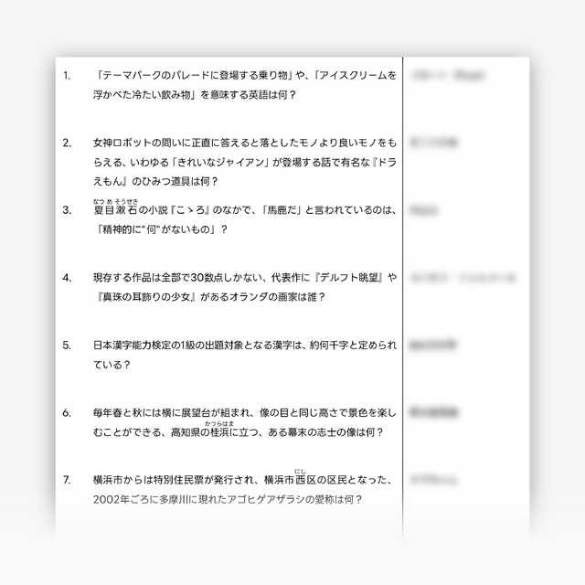 QuizKnock例会 クイズ問題集2024-PDF