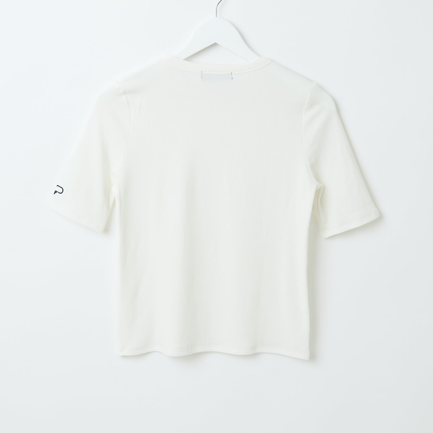 "点P" リブトップス アイボリー ホワイト 数学 問題 半袖 - QurioStore QurioS