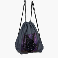 アートゥーン！ナップサック ブラック 芸術 バックパック ラーメン 星 artoone グッズ - QurioStore アートゥーン！