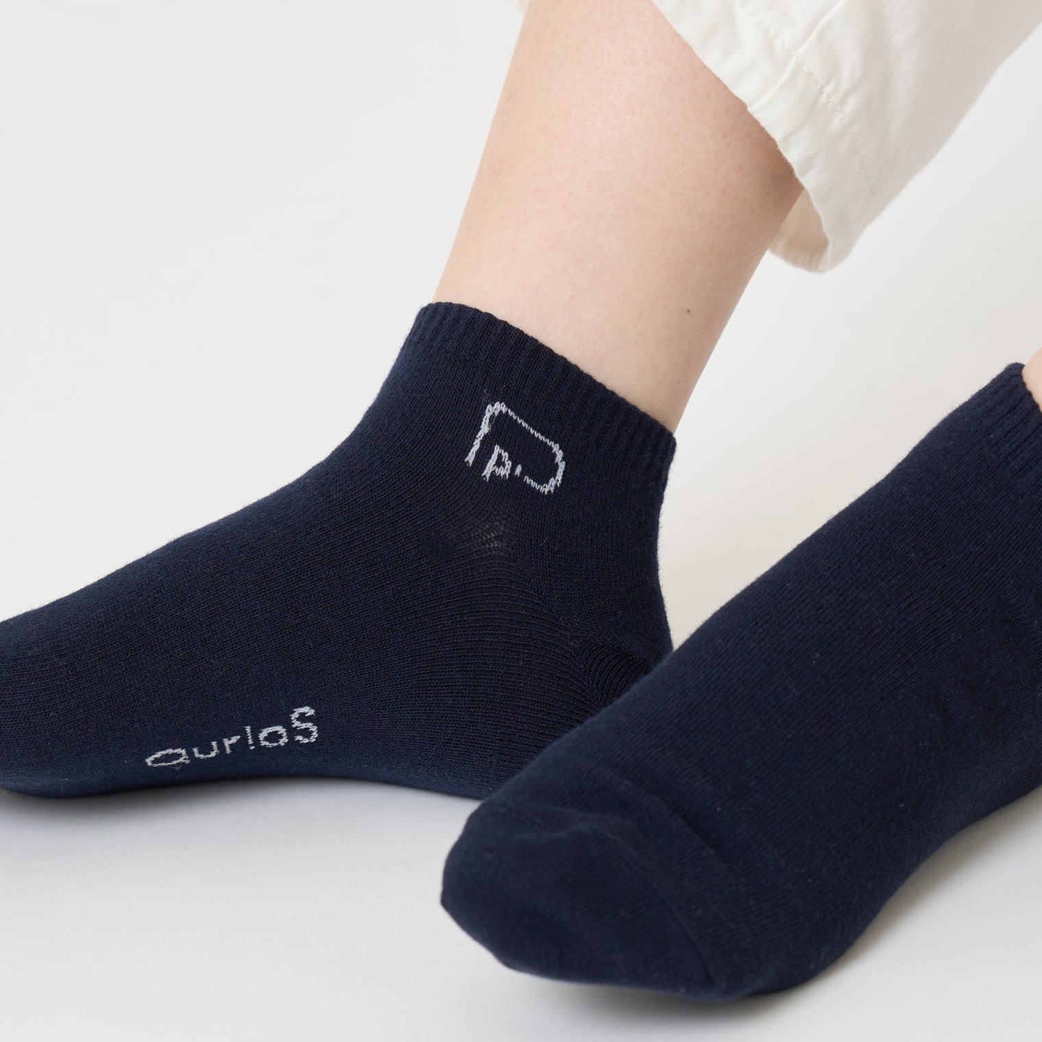 "点P" 靴下 ネイビー ブラック 数学 問題 スニーカーソックス くるぶし アンクル - QurioStore QurioS