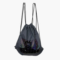 アートゥーン！ナップサック ブラック 芸術 バックパック ラーメン 星 artoone グッズ - QurioStore アートゥーン！