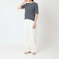 "点P" リブトップス ボーダー ネイビー ブラック ホワイト 数学 問題 半袖 - QurioStore QurioS