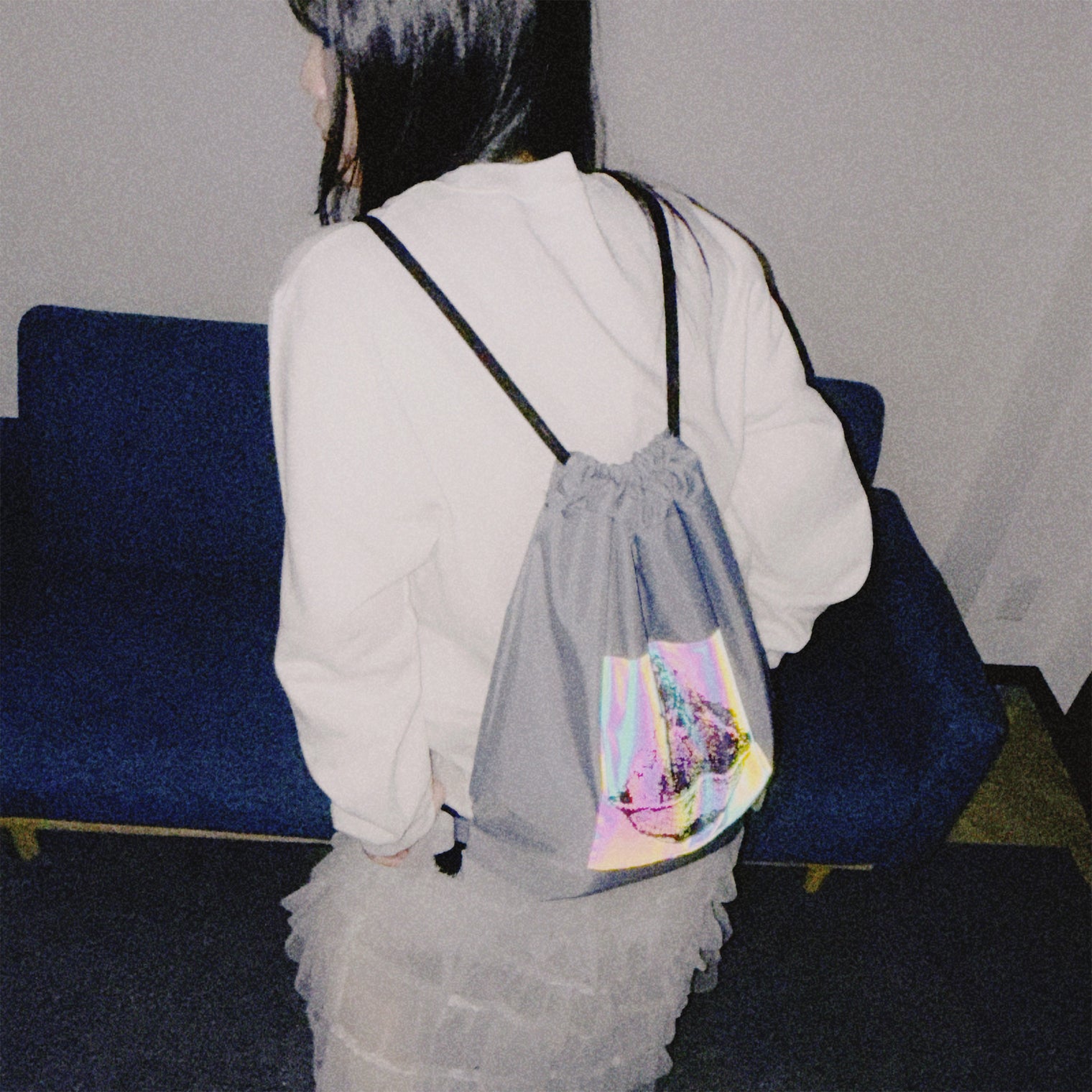 アートゥーン！ナップサック ブラック 芸術 バックパック ラーメン 星 artoone グッズ - QurioStore アートゥーン！