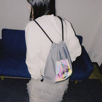 アートゥーン！ナップサック ブラック 芸術 バックパック ラーメン 星 artoone グッズ - QurioStore アートゥーン！