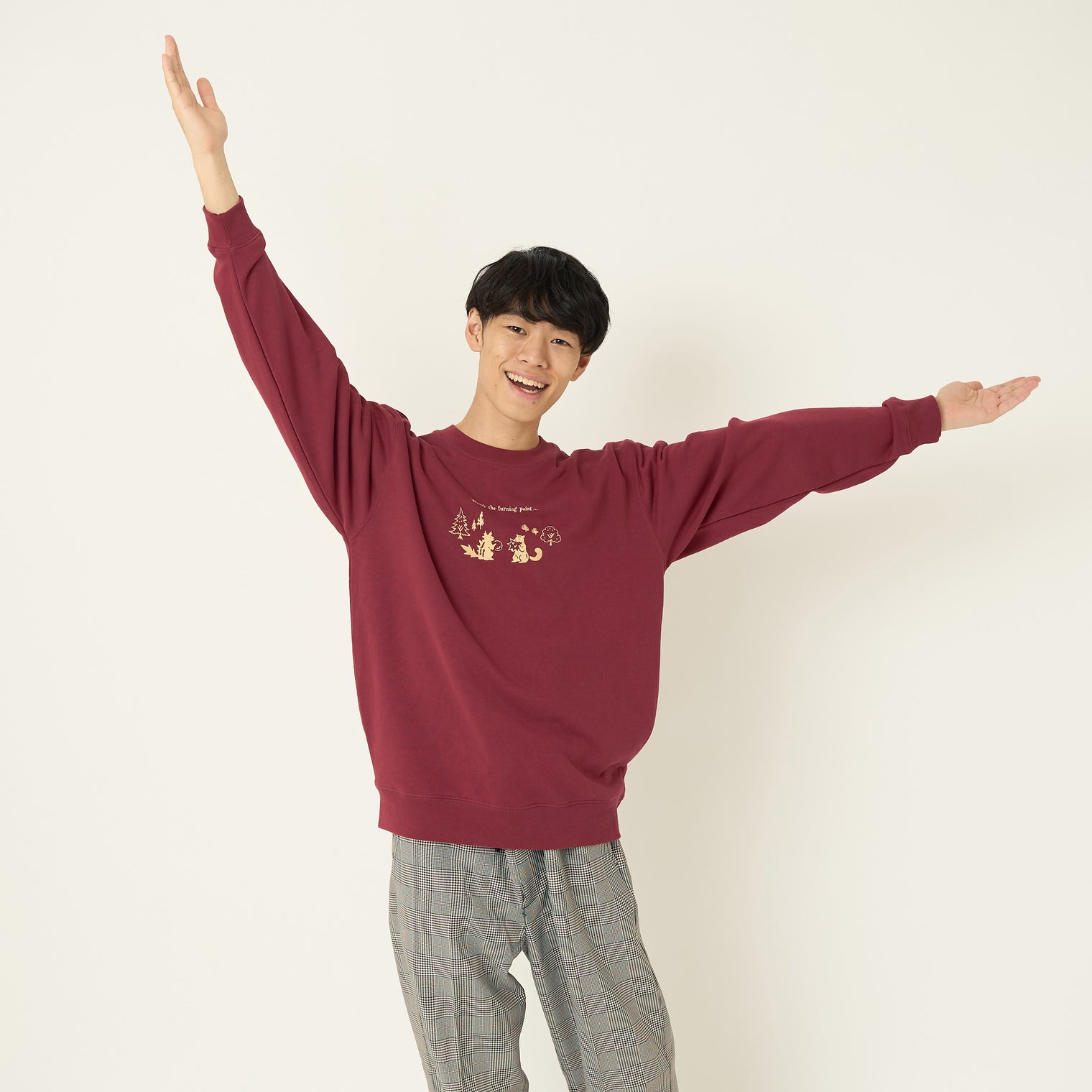 "ギザギザのくるみを食べるリス" 構文木スウェット （企画：東言） バーガンディ レッド ネイビー ダークグレー 言語学 構文解析 QuizKnock クイズノック 秋冬 レディース メンズ 人気 おしゃれ 20代 30代 - QurioStore QurioS