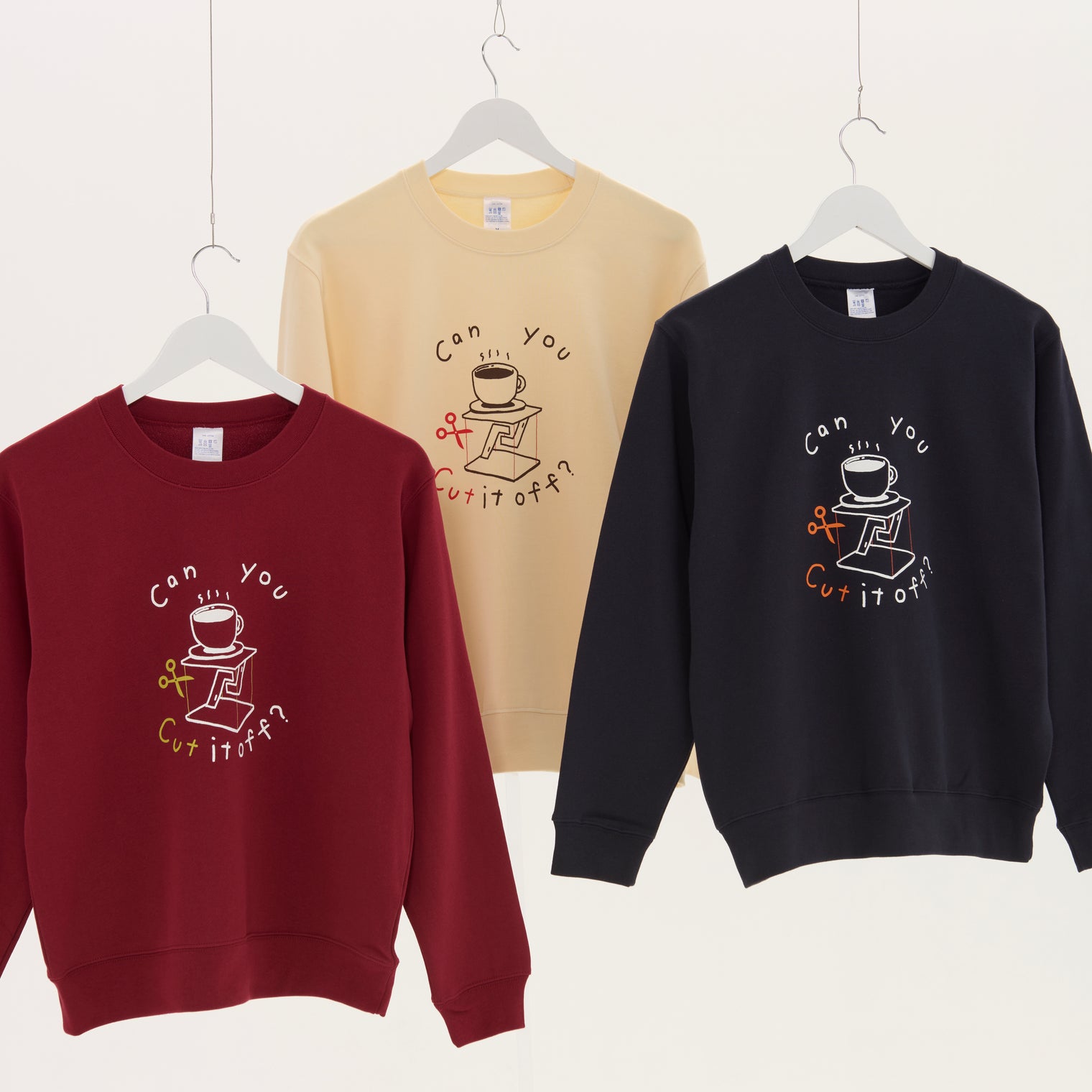 "テンセグリティ" スウェット バーガンディ アイボリー ネイビー 物理 力学 構造 トレーナー コーヒーカップ レディース メンズ 人気 おしゃれ かわいい おすすめ 秋 冬 - QurioStore QurioS