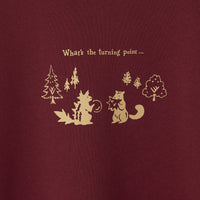 "ギザギザのくるみを食べるリス" 構文木スウェット （企画：東言） バーガンディ レッド グリーン ダークグレー 言語学 構文解析 QuizKnock クイズノック 秋冬 レディース メンズ 人気 おしゃれ 20代 30代 - QurioStore QurioS