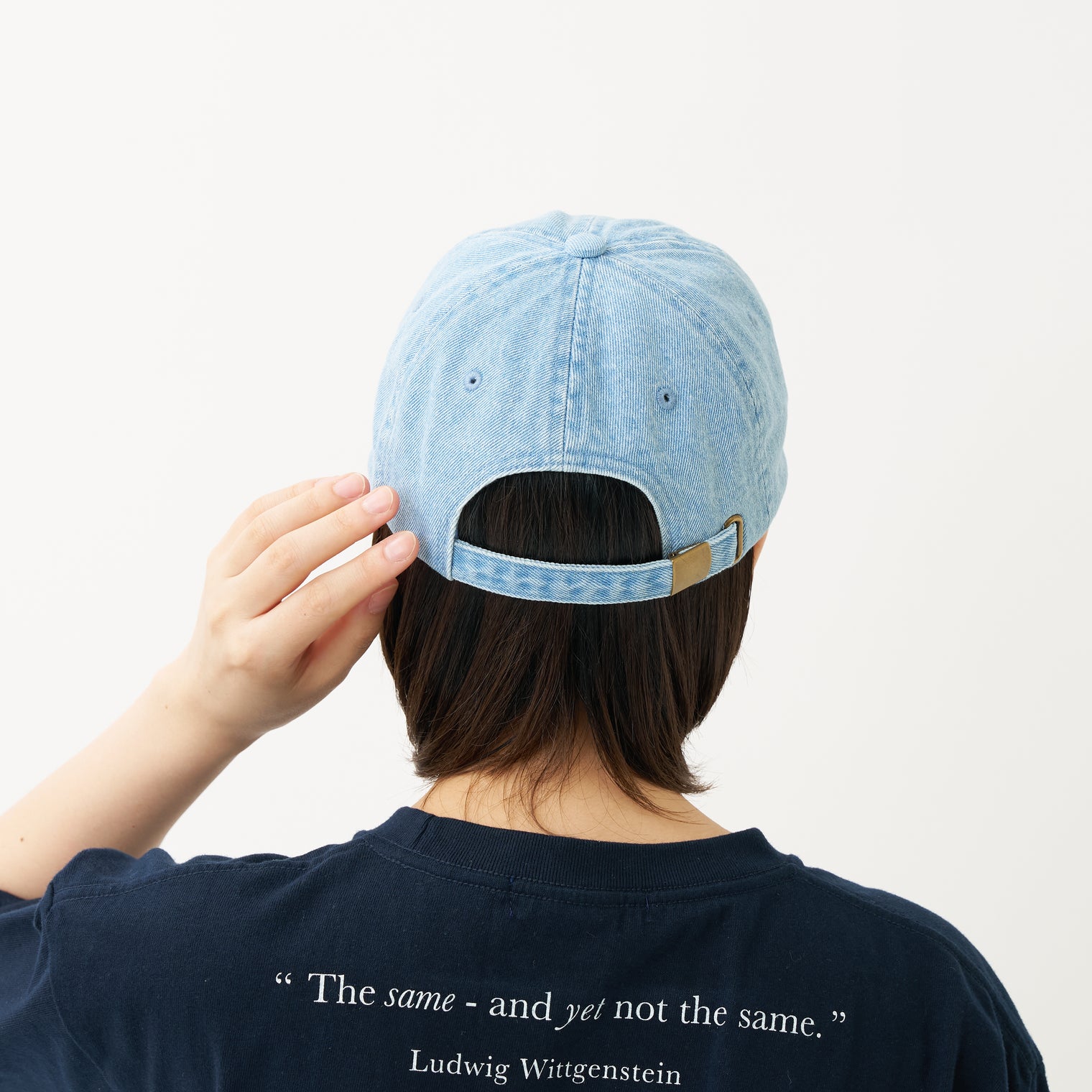 "cap"キャップ デニム ブルー 数学 積集合 帽子 刺繍 - QurioStore QurioS